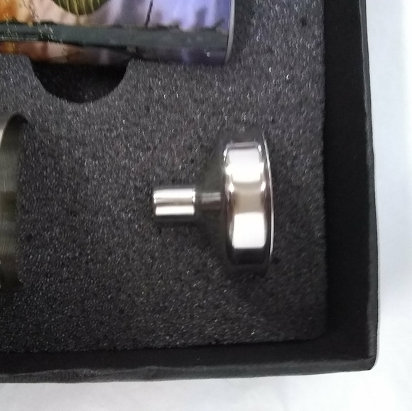 RIVERS Edge Products Bass Flask Shot Glass Stainless Steel Gift Pack NEW! - Picture 7 of 8